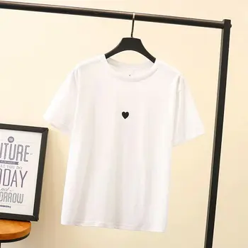 

Casual Tee Tops 2020 Summer Short Sleeve Gray Female T shirt Women Clothing White color