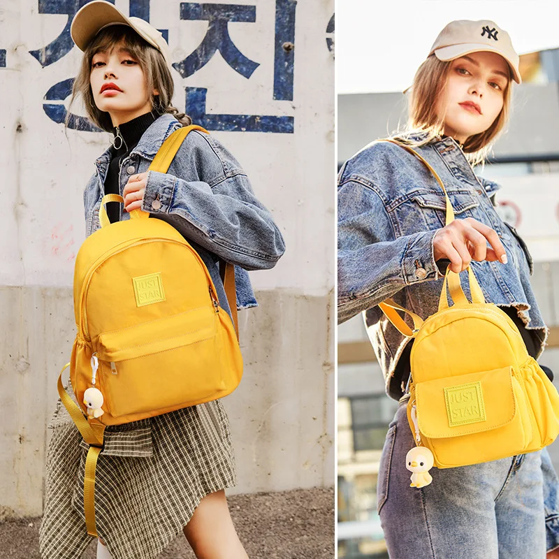 

EU Is Satisfied Backpack Bag 2019 New Style chao wang Red Celebrity Style Cute Duckling Dual Purpose Backpack Women's Shoulder S