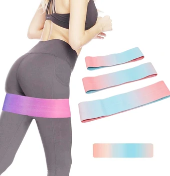 

3 PCS/SET Exercise Resistance Bands Gradient Color Booty Band Hip Circle Loop Thigh Glute Squat Bands for Legs and Butt