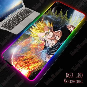 

XGZ Custom Anime Dragon Ball Game MousePad Large RGB Computer Game Mouse Pad Gamer Mause Pad LED Backlight Pad Keyboard Mat