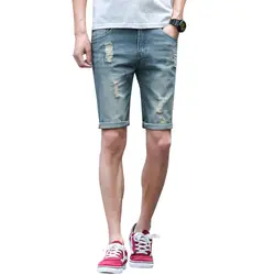 Летняя популярная мужская брендовая одежда/VogueShorts мужские ковбойские джинсовые шорты хороший поп размер 26-28