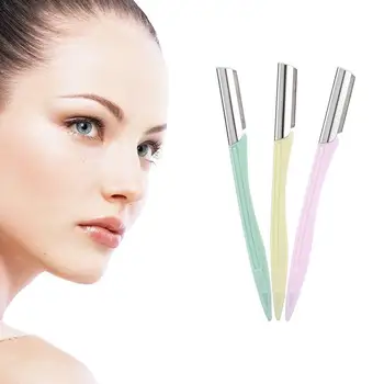 

3 Pack Eyebrow Brow Razor Dermaplaning Safe Painless Tool Portable Shaper E9W0