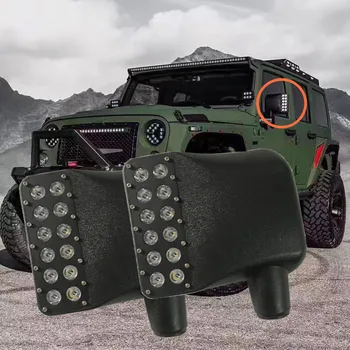 

Gen 2 LED Turn Signal Mirror Light White DRL Amber Turn Signal JK 07-17 Wrangler For 07-17 Jeep LED Mirror lights