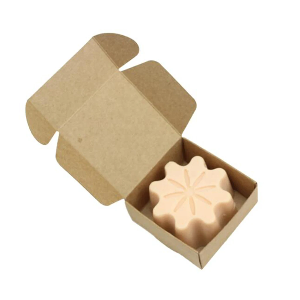 10 Piece Mini Folding Kraft Paper Box Handmade Candle Soap Wrapping Box Sweets Gift Packaging Box Case