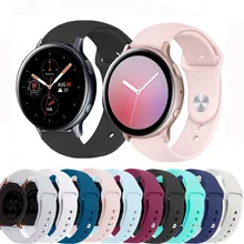 20 мм ремешок для часов samsung Galaxy watch Active/Active2 band gear S2/спортивный мягкий силиконовый браслет Amazfit ремешок Bip аксессуары