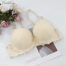 PariFairy, женский бюстгальтер, пуш-ап, сексуальный кружевной бюстгальтер, комфортное нижнее белье, застежка сзади, нижнее белье на косточках, поддерживающий бюстгальтер 34A-40D
