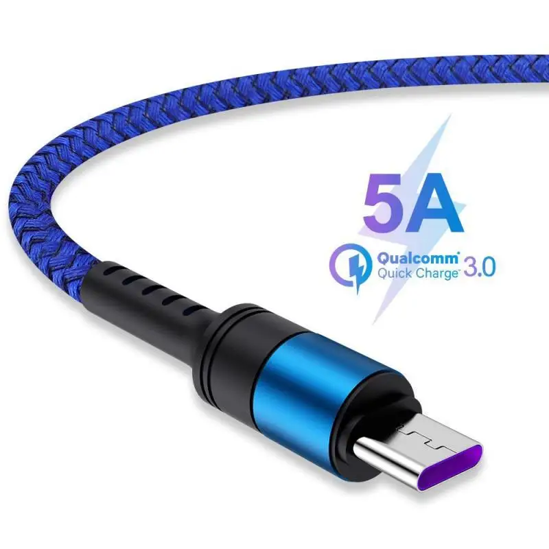 5A USB Type C Cable Super Fast Charge Data Line USB Cable for Huawei Xiaomi Fast Charge Wire Type-C Charging Cable Charger