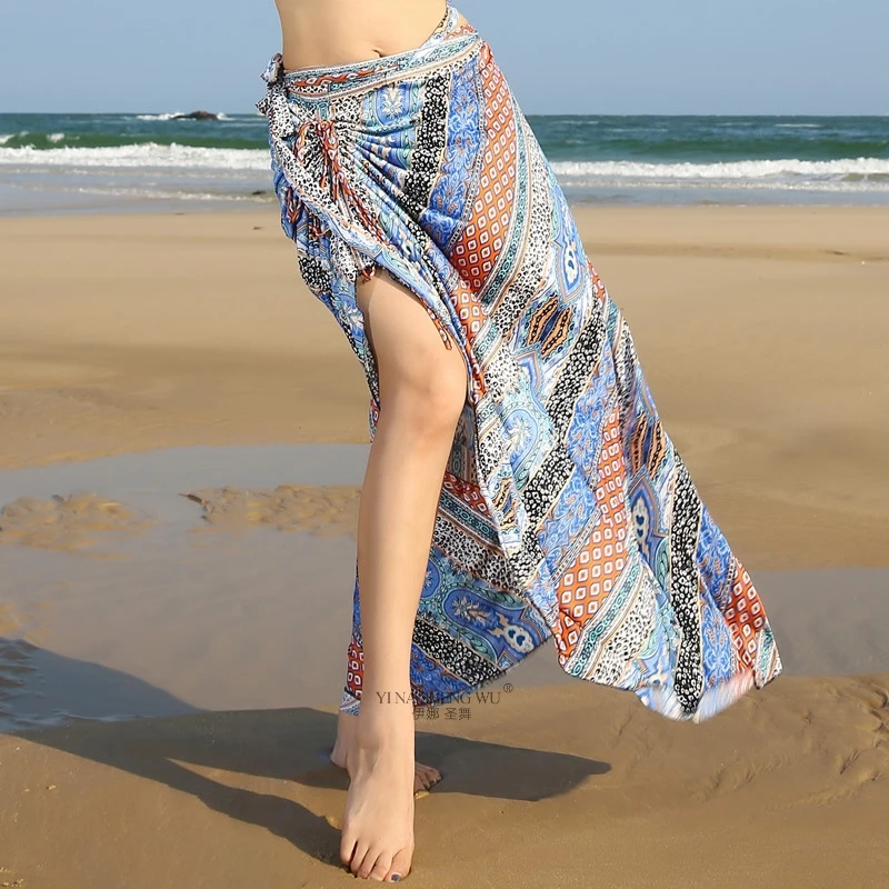 Lattice-Skirt Новинка, женская одежда для танца живота, юбка с принтом, костюм для танца живота, топ, юбка, комплект из 2 предметов, для танца живота, для восточных танцев, тренировочная одежда - Цвет: Lattice-Skirt