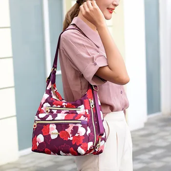 

2019 Fashion Woman Backpack Waterproof Nylon Soft Handle Solid Multi-pocket Travel Zipper Mochila Feminina Sac A Dos School Bags