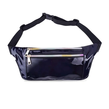 

1 PC Thin Laser Waist Bag Mobile Phone PU Waterproof Reflective Pocket Running Drifting Hiking Camping Outdoor Waist Belt Bag