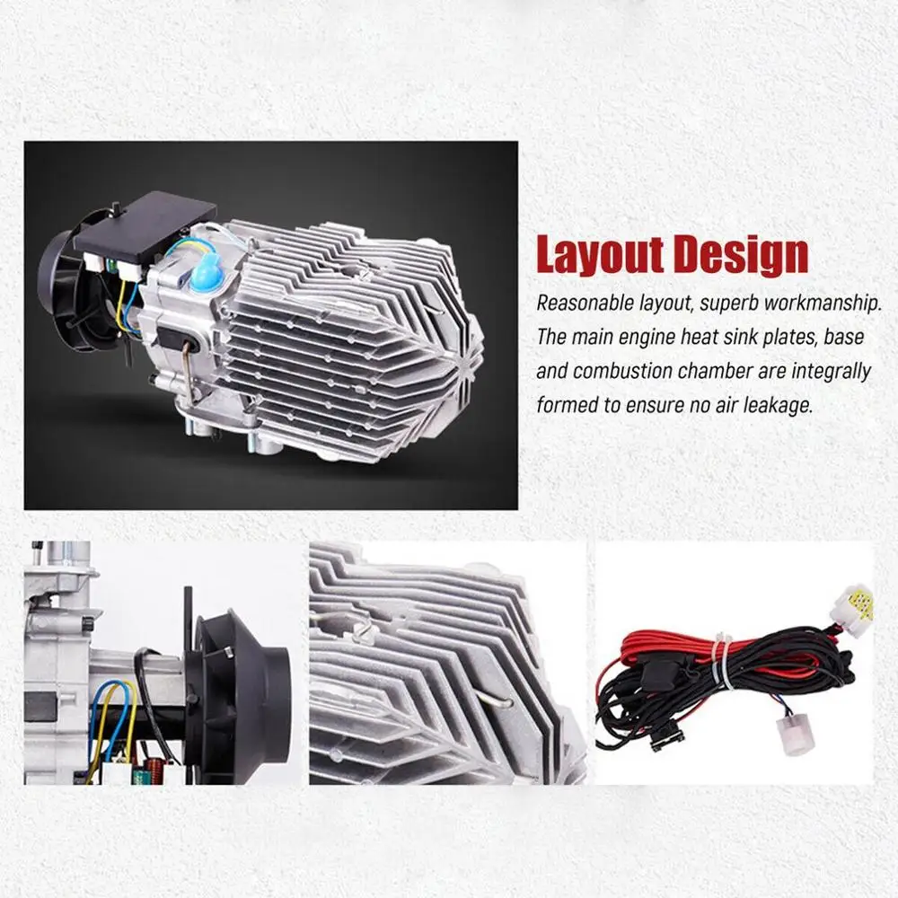Лидер продаж 12 V/5000 W Дизельный подогреватель воздуха ЖК-дисплей выключатель с дистанционным управлением глушитель