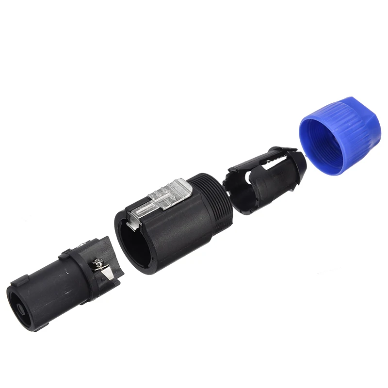 10pcs/pack 4 Pin Speaker Audio Plug 4 Pin Male Panel Mount Professional Power Plugs Jack Socket Connector