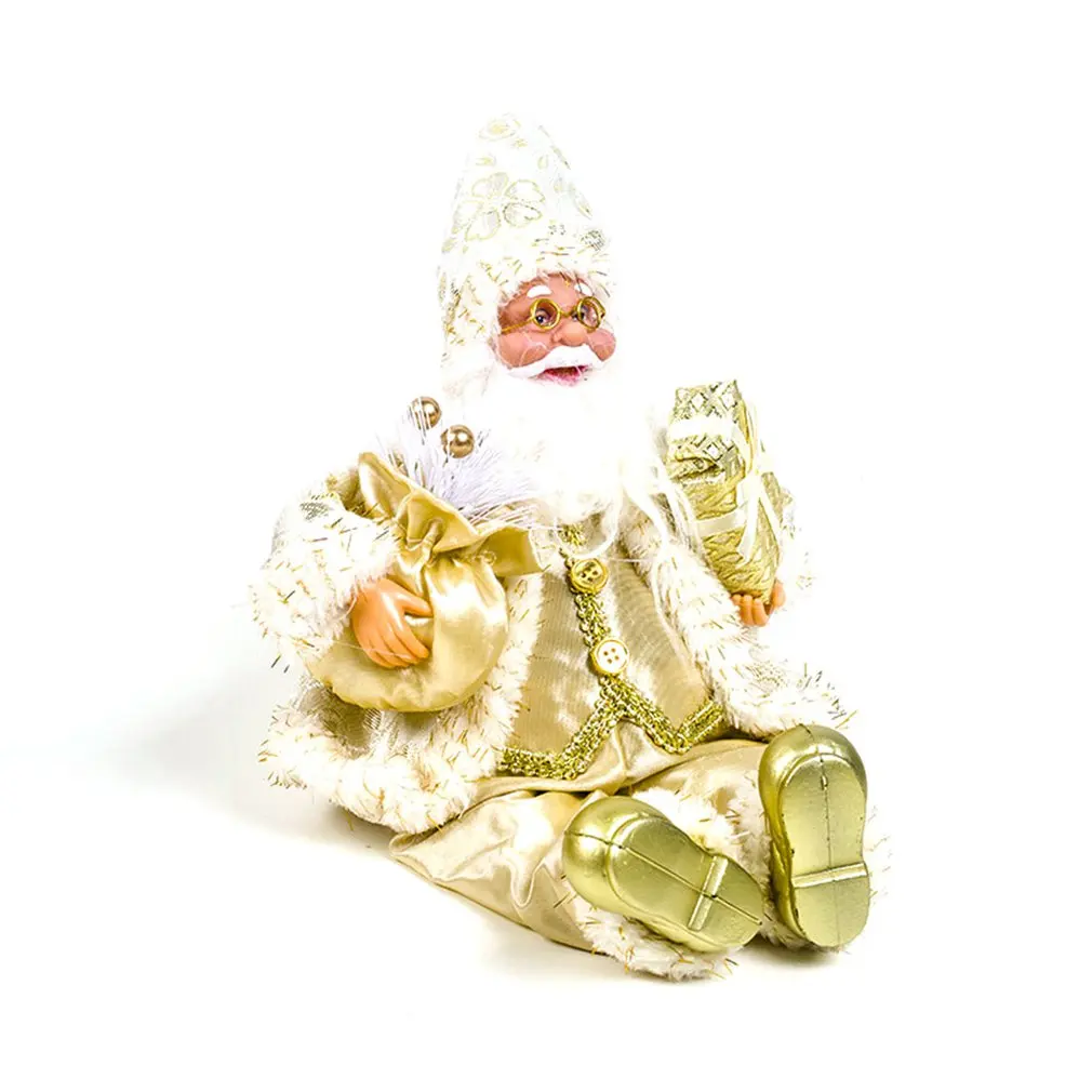 Новогоднее Рождественское украшение красивые куклы игрушки Санта Клаус Рождественская елка Висячие подвесные украшения для дома рождественские вечерние Подарочные игрушки - Цвет: old man sitting