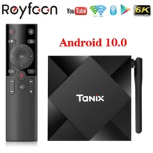 Предпродажа Android 10,0 ТВ приставка Tanix TX6S 2,4G 5,8G двойной Wifi Allwinner H616 четырехъядерный USD2.0 Bluetooth 4K Google плеер Youtube Ne