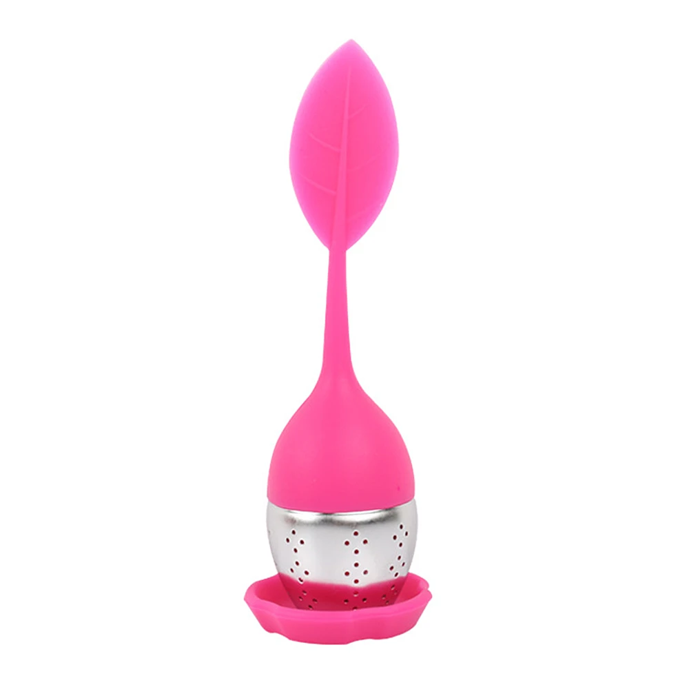 Silicone Tea Filter Tea Infuser Stainless Steel Tea Ball Leaf Tea Strainer For Brewing Device Herbal Spice Filter Kitchen Tools - Цвет: 7