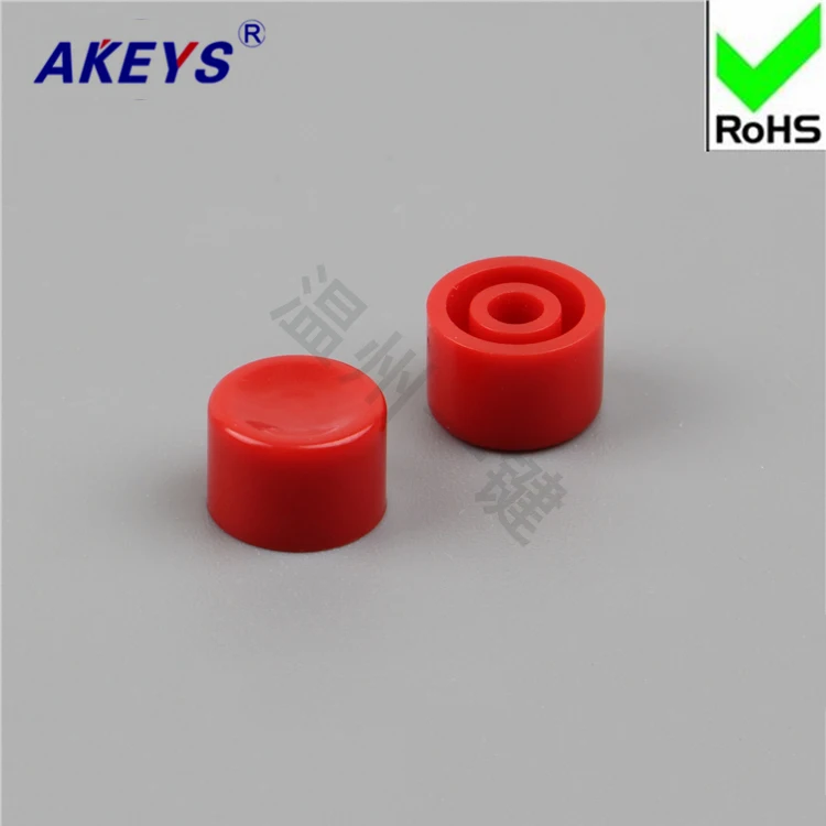 

15pcs A35 higher 6 touch switch hat cylindrical key cap suitable for 6 x 6 square head touch switch red