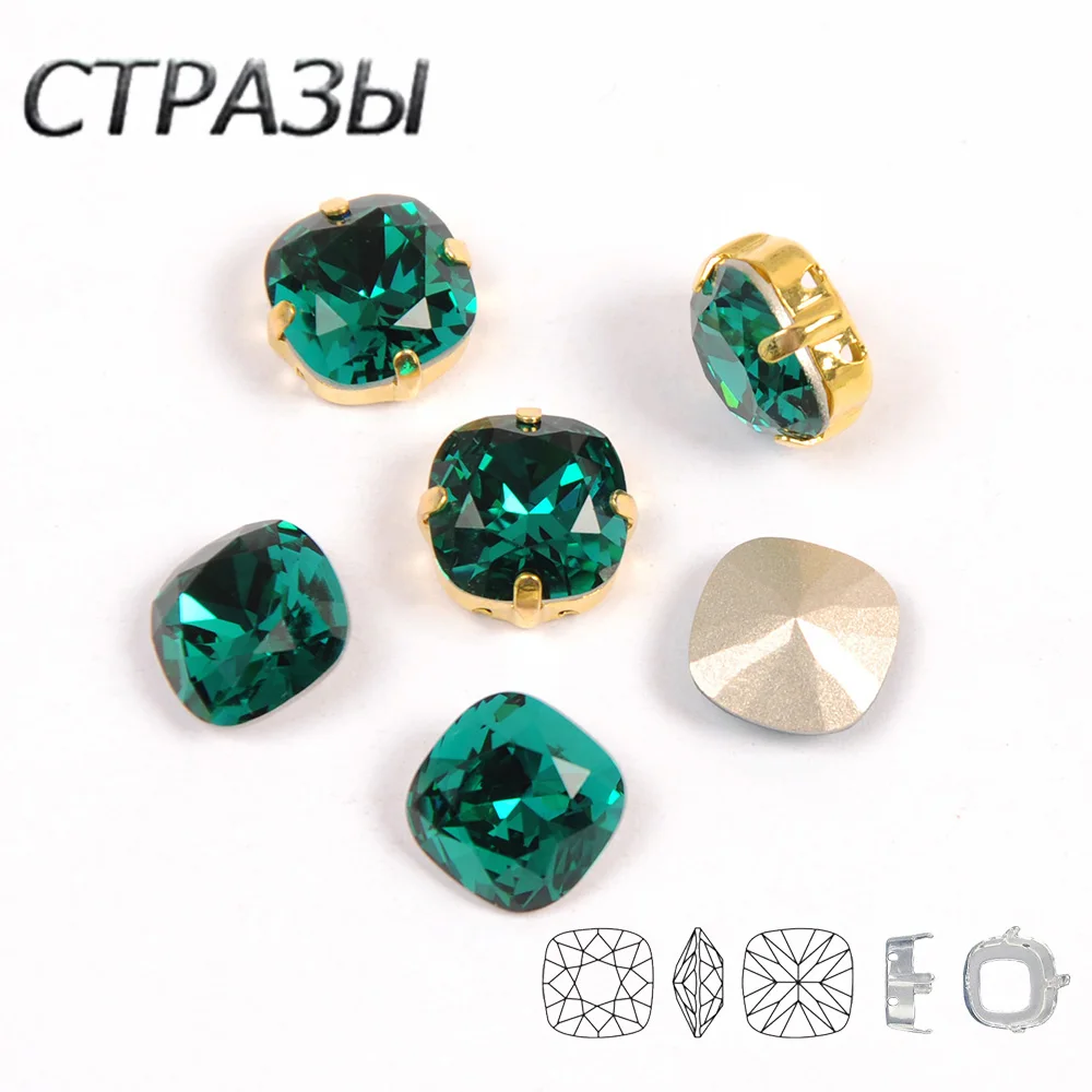 

CTPA3bI K9 Blue Zircon Color Sewing Rhinestone Gem 3D Crystal For Garment Rhinestones Gold Silver Claws Diamond Glass Manicure