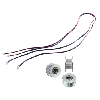 

5Pcs 3D Printer Accessories: 3PCS 20T Dia. 5Mm Bore 6Mm GT2 Belt Smooth Idler Pulley with Bearing & 2Pcs Extended NEMA 17 Steppe