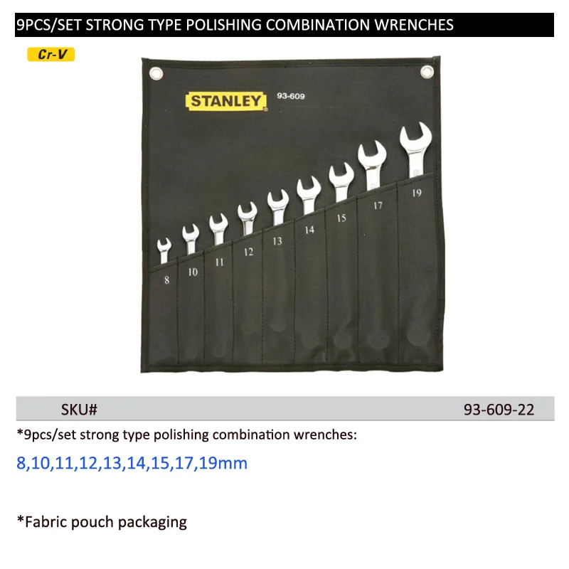 93-609-22 9pcs metric wrench set size