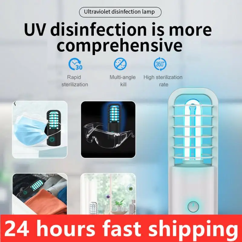 

Handheld UVC Lamp Sterilizer Home Ultraviolet Germicidal Kill Mite Anti-bacterial Disinfection Lamp Mobile Travel UV Light