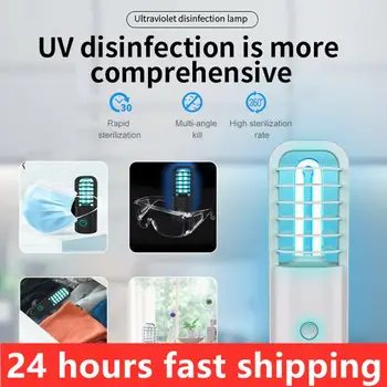 

New Handheld UVC Lamp Sterilizer Home Ultraviolet Germicidal Kill Mite Disinfection Lamp Mobile Travel UV Light