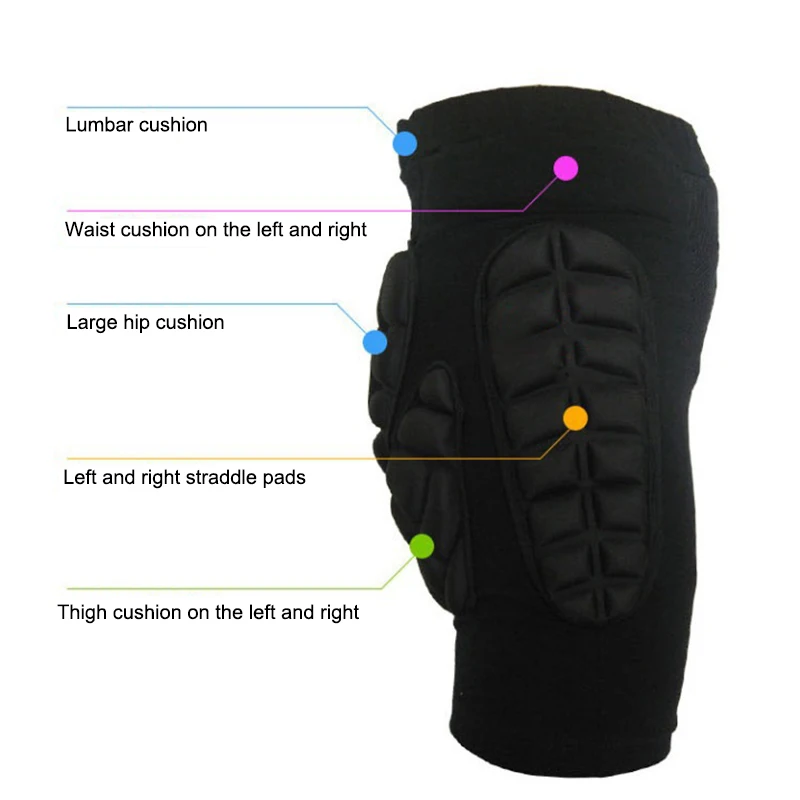 3D защита для бедер и ягодиц EVA затененные Короткие штаны Защитная Экипировка защита ударная Накладка защита от стыка для лыжного катания на коньках сноуборд
