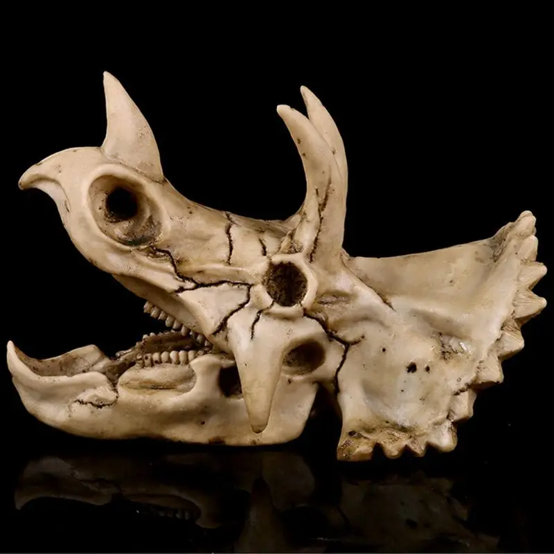 С изображением трицератопсов, динозавров череп смолы ремесла Fossil обучение скелету модель Хэллоуин домашний офис украшения