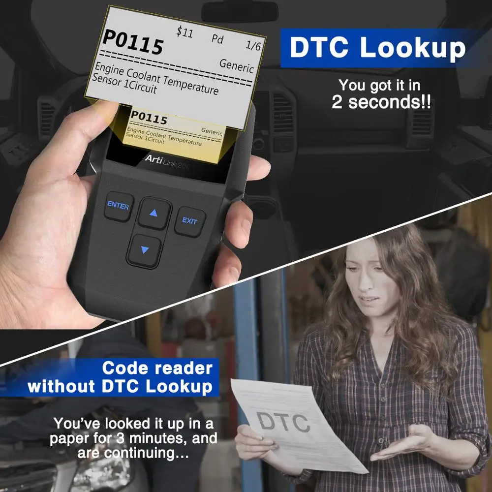 Автомобильный диагностический сканер TOPDON ArtiLink 200 OBD2 универсальный автомобильный