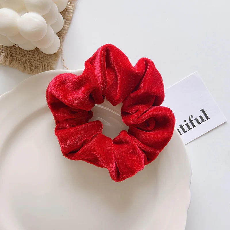 2021 herbst winter Neue Süße Candy farben weiche Kleine Mädchen Frauen Haar Elastische Haar Band Haar Seile Haar Zubehör Headwear – Detail 5