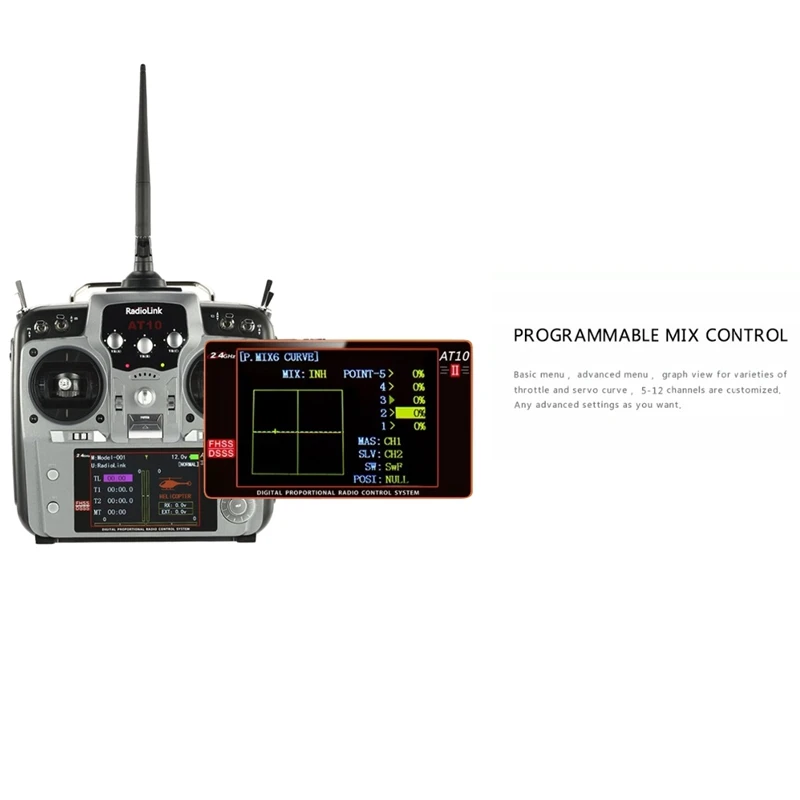 Радиоприемник AT10II 2,4 Ghz 10CH RC передатчик с R12DS приемником PRM-01 модуль напряжения для радиоуправляемого вертолета самолета