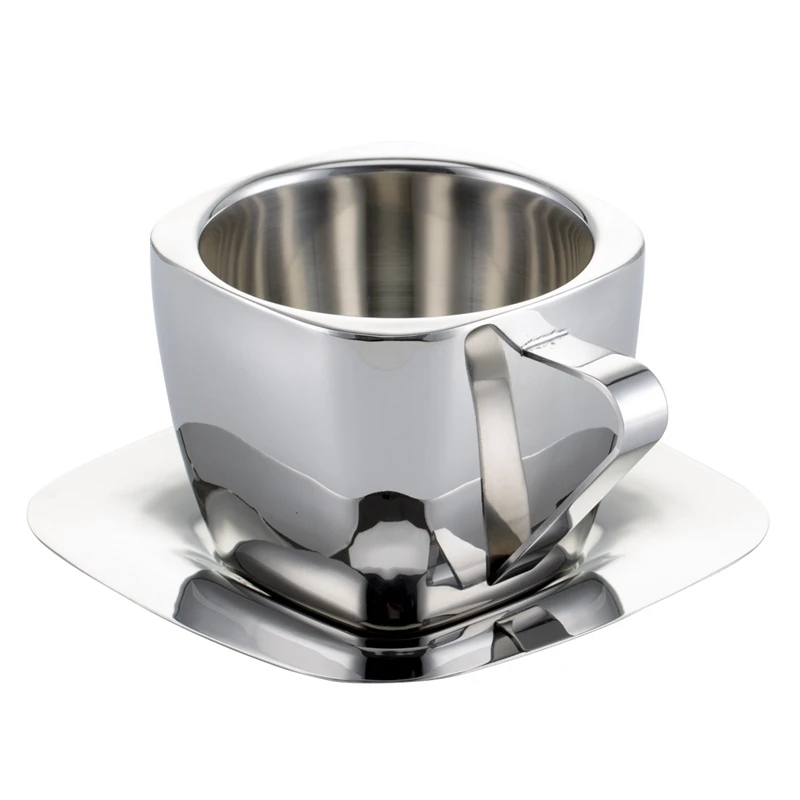Stainless Steel Cups and Mugs Double Wall Mugs for Drinking Tea Coffee Hot Soup Suit for Travel and Camping Cups