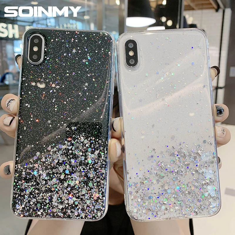 

Luxury Glitter Star Case For Xiaomi mi 9 mi9 mi 8 se mi8 lite 8t Soft Silicone Transparent Phone Case For Xiaomi mi a2 6x Cover