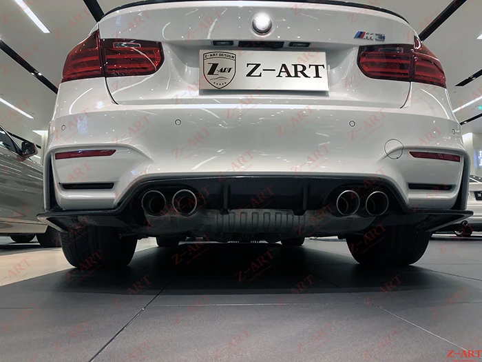 2013-2019 Z-ART for BMW M3 carbon fiber rear diffuser M4 lip F80 F82 F83 chin | Автомобили и мотоциклы