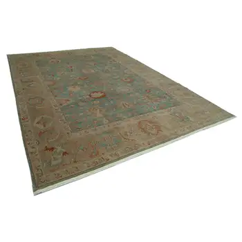 

270x380 Cm Beige Handmade Oushak Rug-9x12 Ft