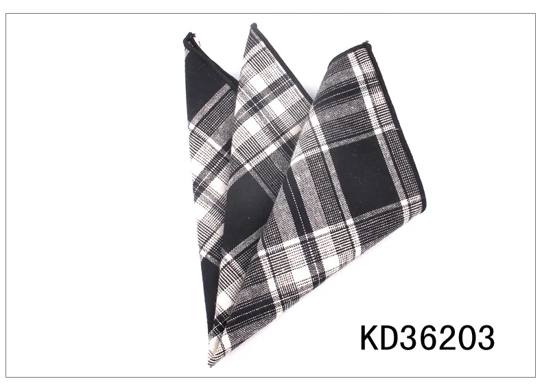 KD36203 Карманный платок для костюма для мужчин, клетчатый хлопковый носовой платок, мужские носовые платки, повседневные Костюмы, квадратный платок, полотенца, вечерние шарфы - Цвет: KD36203