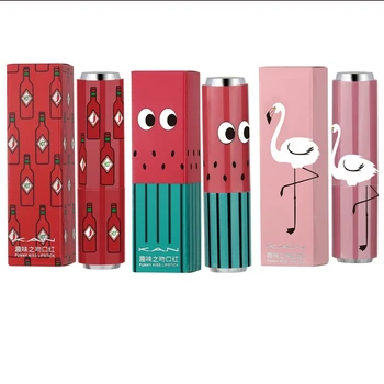 

KAN High Moisten lipstick Long-Lasting Makeup Water-proof lipstick with Fruit or Wine Bottle or Crane By Factory