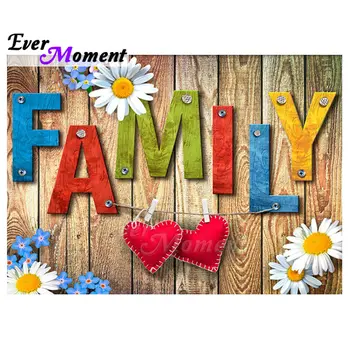 

Ever Moment 5D DIY Full Drill Square Diamond Painting Family Letter Love Mosaic Picture For Home Decoration Handicraft 5L735