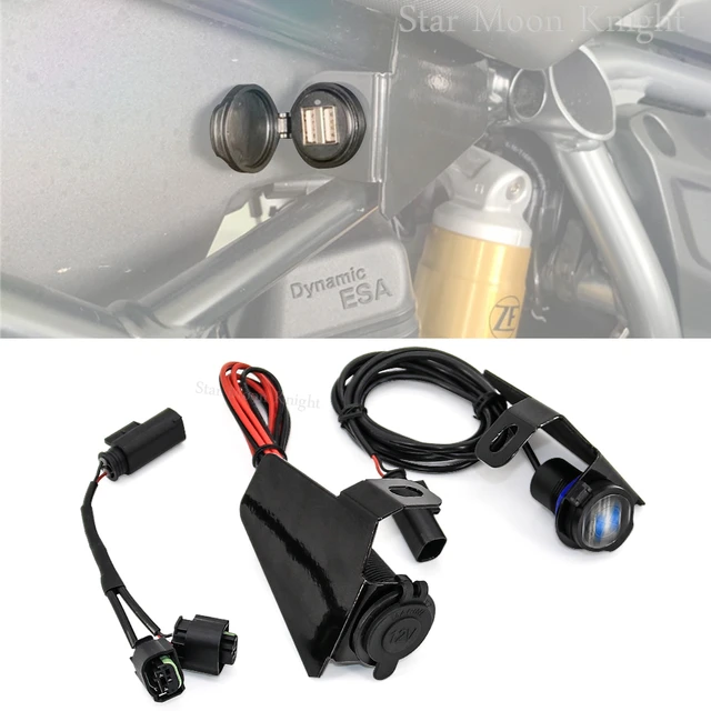 Für BMW R1200gs R1250gs Abenteuer R1250 GS Dual USB Ladegerät Motorrad  Feuerzeug Ladegerät Zigarette wasserdichte Buchse Adapter