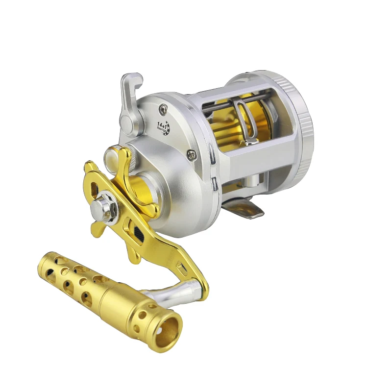 Carretel de Pesca Isca de Água Metal Baitcasting Carretel Pesca Salgada Fundição Tambor Roda Arraste 20kg Yuyu 23 tambor roda pesca arraste 20kg yuyu