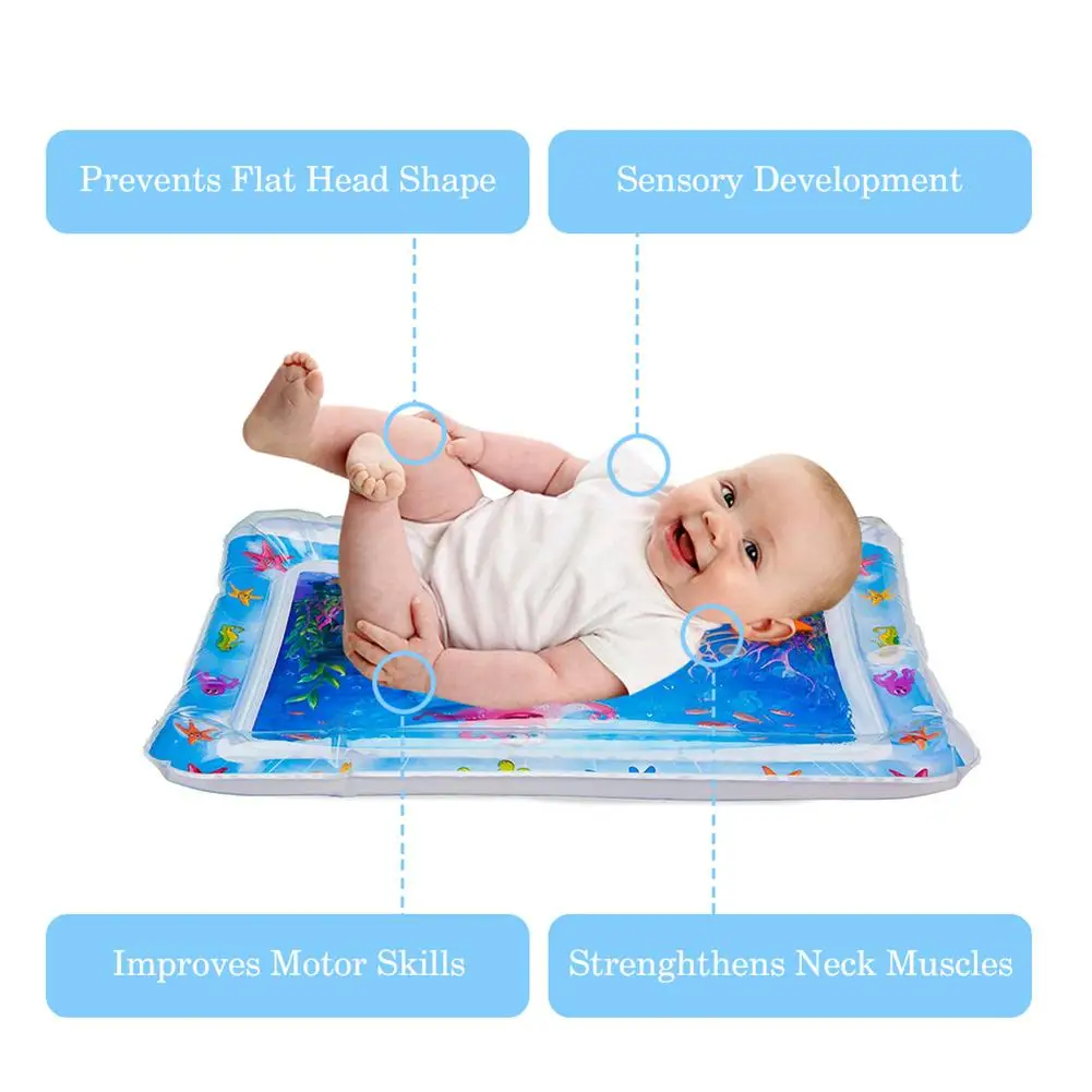 Summer Baby kids Water Play Mat Tummy Time Inflatable Water Playmat Toddler Fun Avtivity Toys Newborns Sey Toys Seaworld Playmat inflatable water play mat play mat