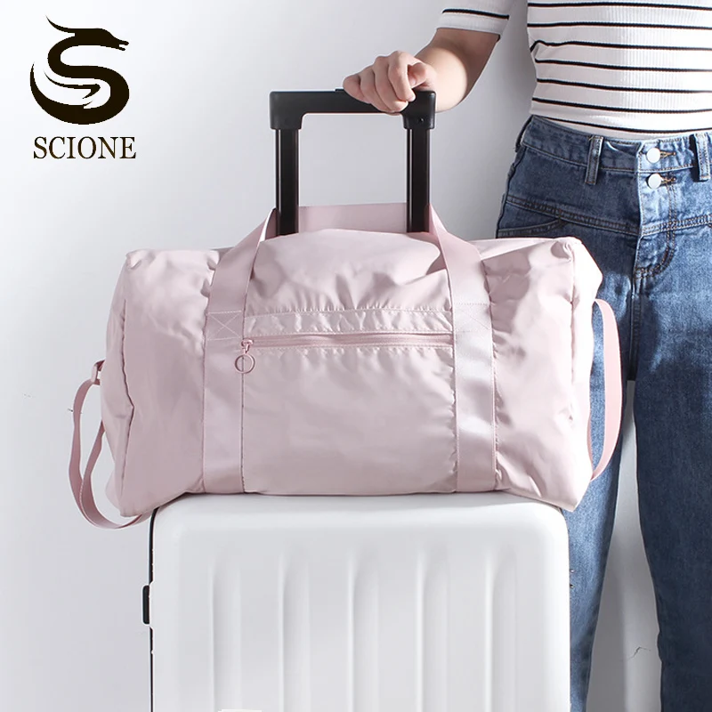 Ladies women ladies handbag travel bag lightweight large capacity folding  portable luggage bag