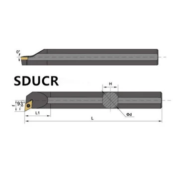 

S16Q-SDUCR11 16mm SHK 180mm Internal Lathe Boring Bar Turning Tool For DCMT11T3