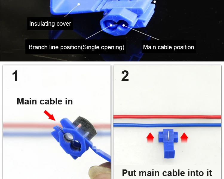 Авто 10 шт. 2 Pin Т-образный кабель Соединители Клеммы обжимной скотч замок быстрого сращивания Электрический автомобильный аудио набор инструмент