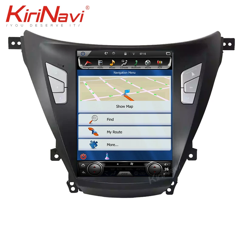 KiriNavi вертикальный экран Tesla стиль 10,4 ''Android 8,1 автомобильный Радио gps навигация для hyundai Elantra DVD Автомобильный плеер 2011