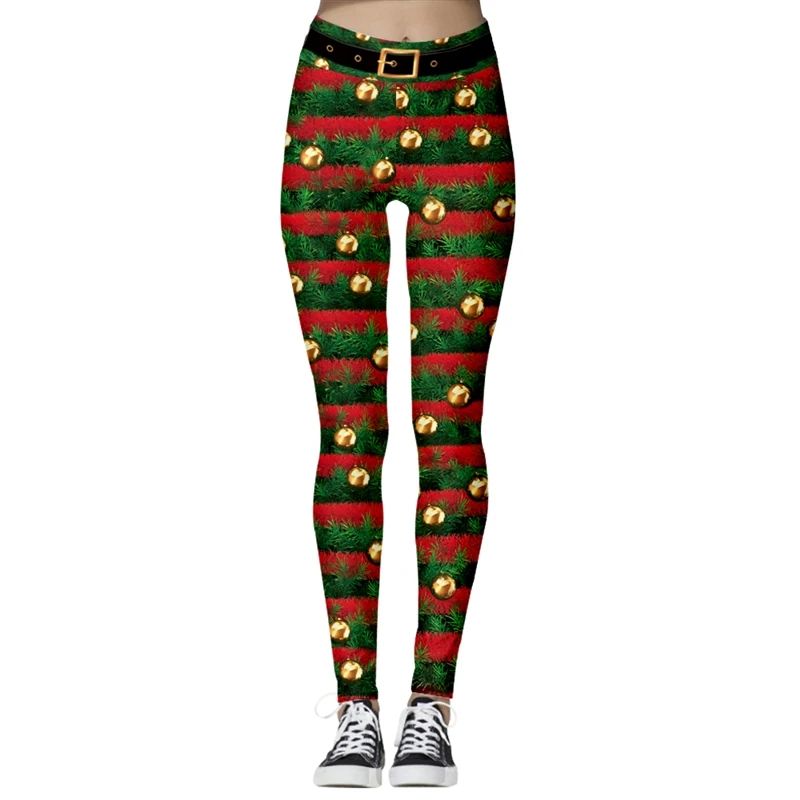 Christmas Printing Leggings Elastic High Waist Legging Women Fitness Sexy Sports Leggings New Winter Printing leggins