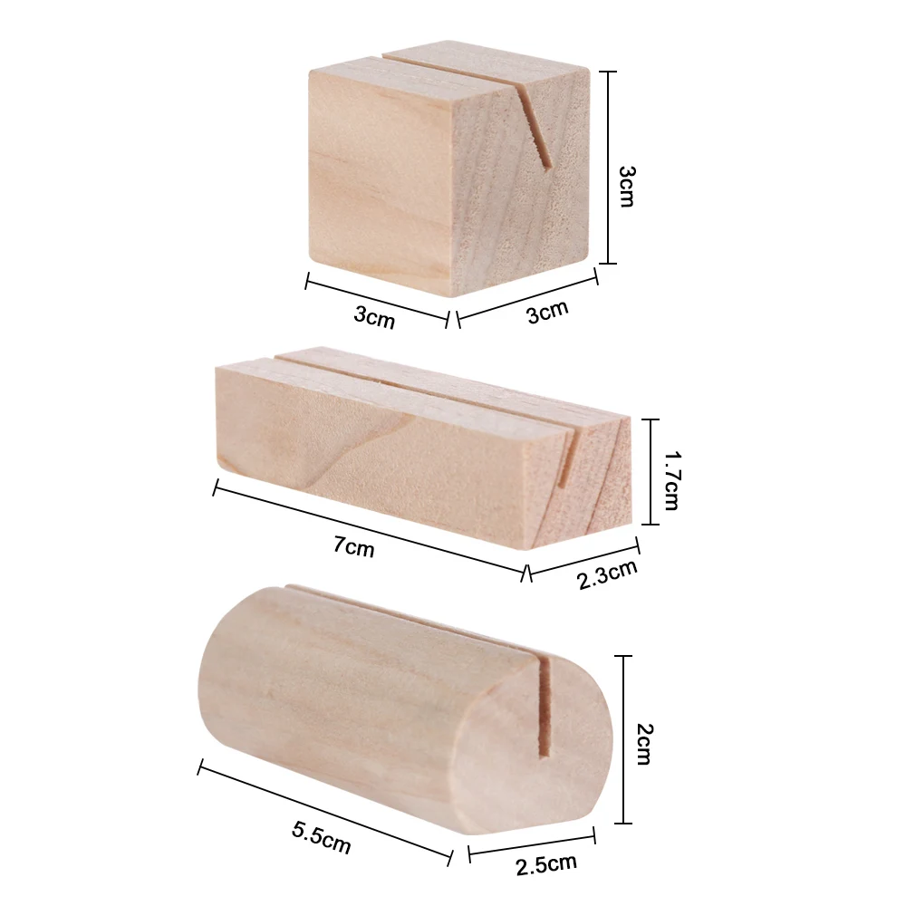 24 Types Natural wood notes clips photo holder clamps desk card messages For Home DIY Picture Frame Desk Organizer