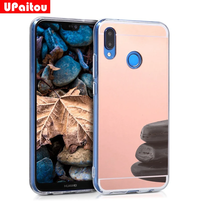 UPaitou Mirror Case for Huawei P20 Lite/Pro TPU Acrylic with Soft Silicone Back Cover Lite Phone |