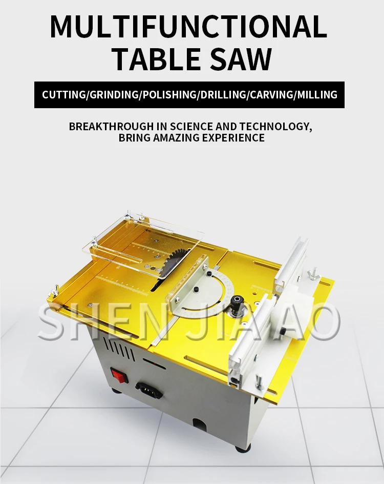 220V Multifunctional Table Saw Mini Diy Woodworking Jade Cutting Machine 300W Mi