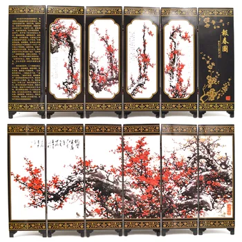 

Lacquer Antique Small Screen Features Crafts Souvenirs Gifts Home Creative Decoration Retro Home