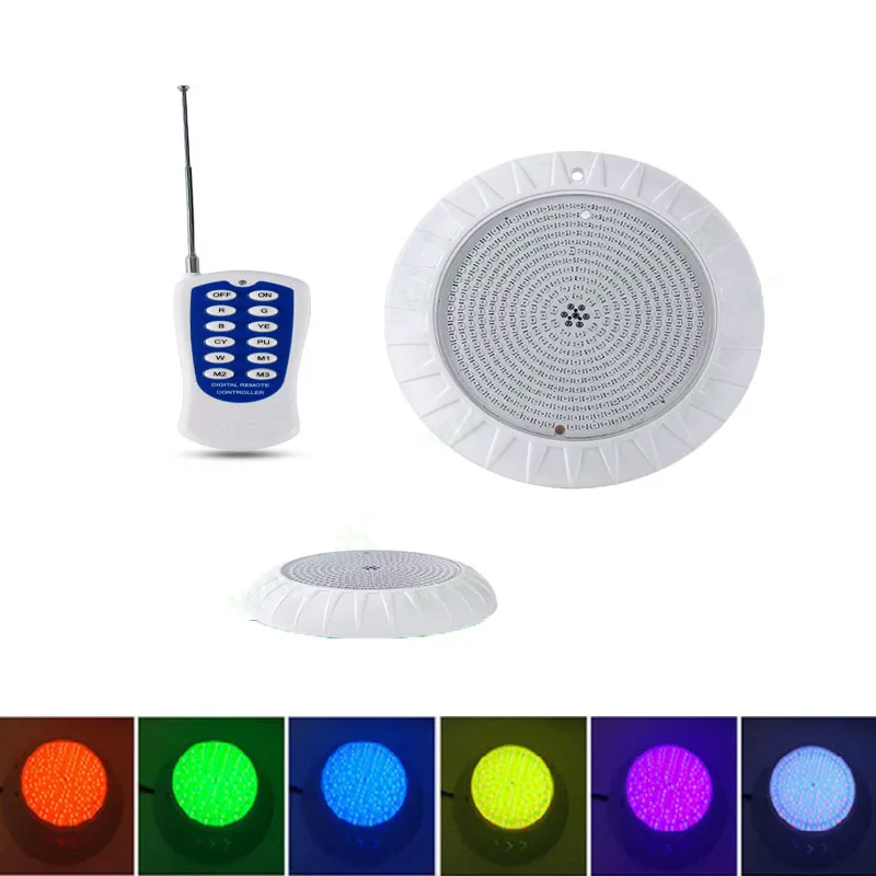40W 50W 60W LED 수지 수영장 조명 IP68 방수 수중 조명 AC12V 벽 마운트 램프 RGB 색상 변경 가능 조명